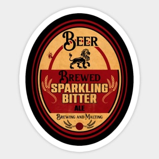 Brewing Beer Vintage Label Sticker